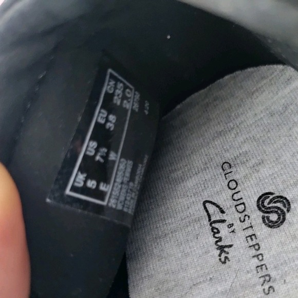 Clarks Cloudersteppers Women's Gray and Black Casual Loafers- Size 7.5 - Picture 7 of 8